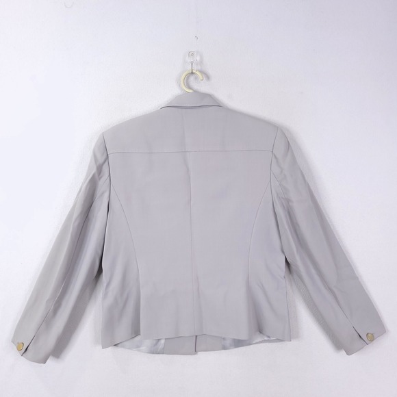Talbots Jacket Light Gray Wool Casual Buttoned Pockets Size 14 Career Office - Picture 2 of 10